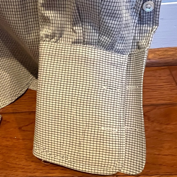 Giorgio Armani black and white box pattern button down men’s shirt - Picture 3 of 4